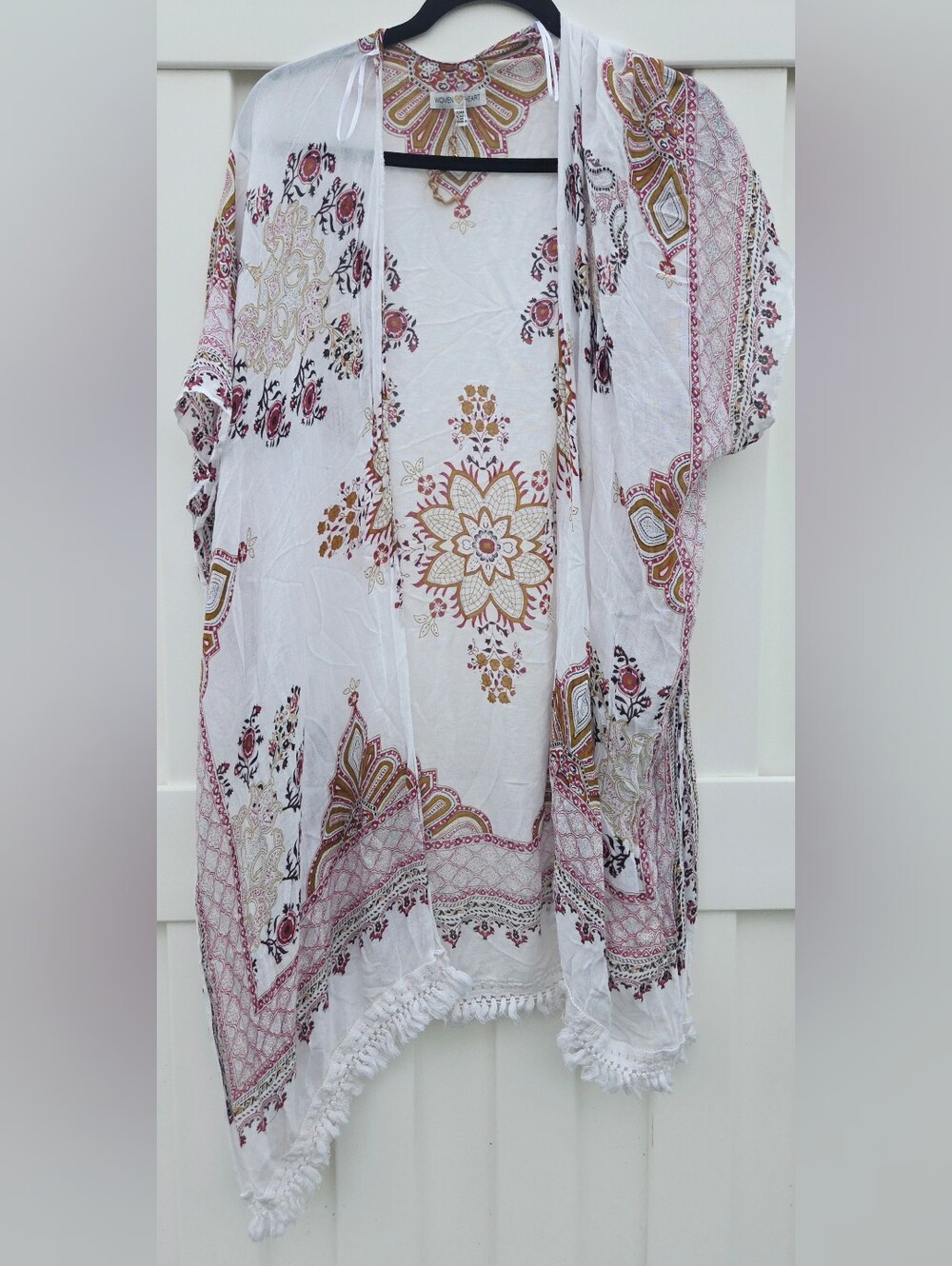 Woven Heart Women's Paisley Fringe Shawl/Wrap Lightweight Size One. Boho